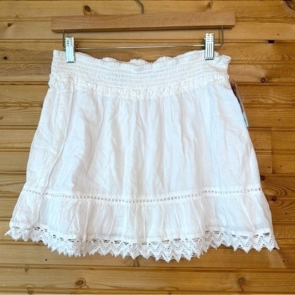 Mudd Skirt White Lace Trim Kids' Size 16 Y2K Boho Feminine Beach Vaca NWT Vaca